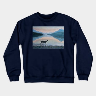 A deer in Montana Glacier Park, USA Crewneck Sweatshirt